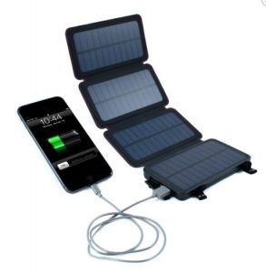 QuadPro 4 8W Portable Solar Phone Charger with 6000mAh Dual USB Power Bank